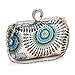 Fit & Wit Sequined Bead Wedding Evening Party Clutch Handbag Purses - Blue