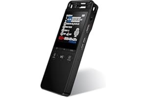 GOPOSOO Voice Recorder with Playback，Voice Activated Recording,Intelligent Noise Cancel,1100 Hours Work time Dual Microphones，Tape Recorders 3072kbps 64GB for Meetings