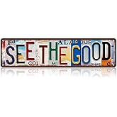 JBYMsign Vintage See The Good Street Sign Wall Decor Metal Tin Signs Poster