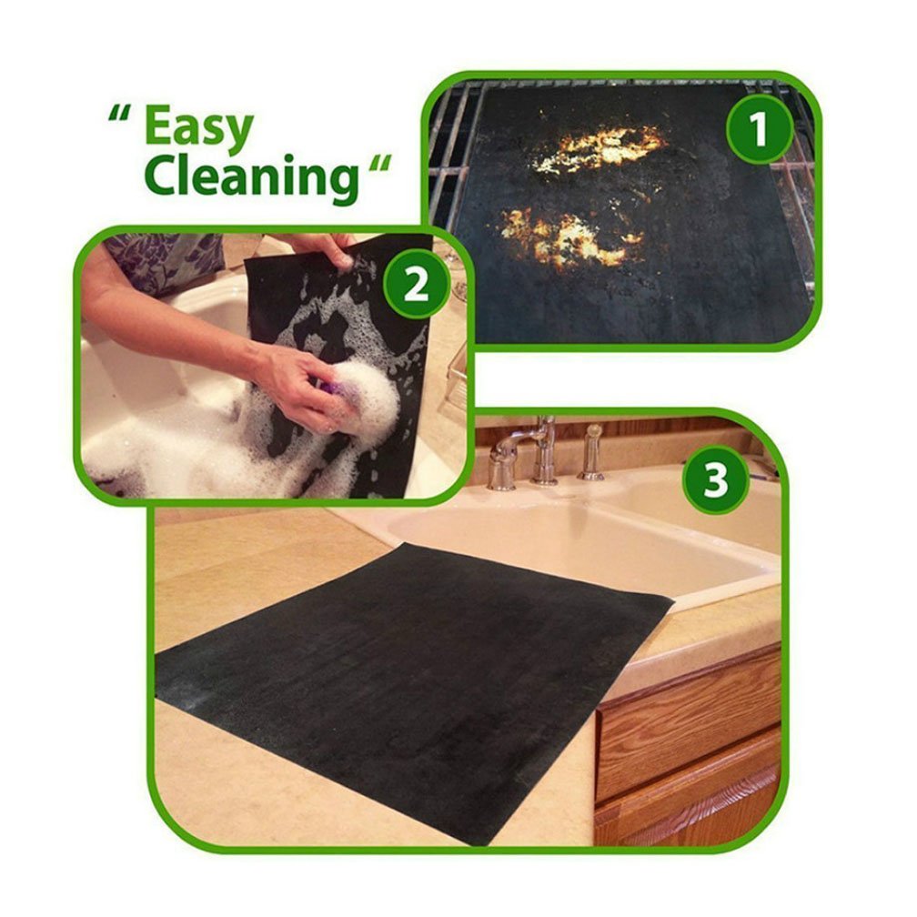 Dewanxin Grill Mat, Non-Stick BBQ Grill Mats, Set of 5 Barbecue Mat Durable, Heavy Duty, Reusable and Easy to Clean, FDA-Approved, PFOA Free