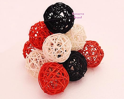 Amazon Com Thailand S Gifts Small Orange Black White Rattan