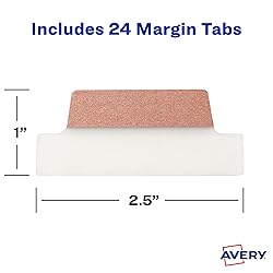 Avery Margin Ultra Tabs, 2.5" x 1", 2-Side