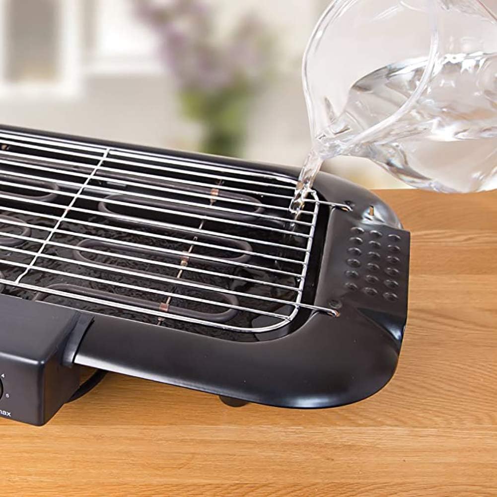 review Electric Smoke-Free Portable Barbecue Grill Indoor Grill Full of Water Drip Tray to Reduce Odor Smoke, 2000 Watts