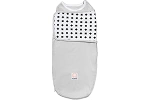 Nanit Breathing Wear Swaddle – Works Pro Baby Monitor to Track Breathing Motion Sensor-Free, Real-Time Alerts, 100% Cotton, Size Large, 3-6 Months, Pebble Grey