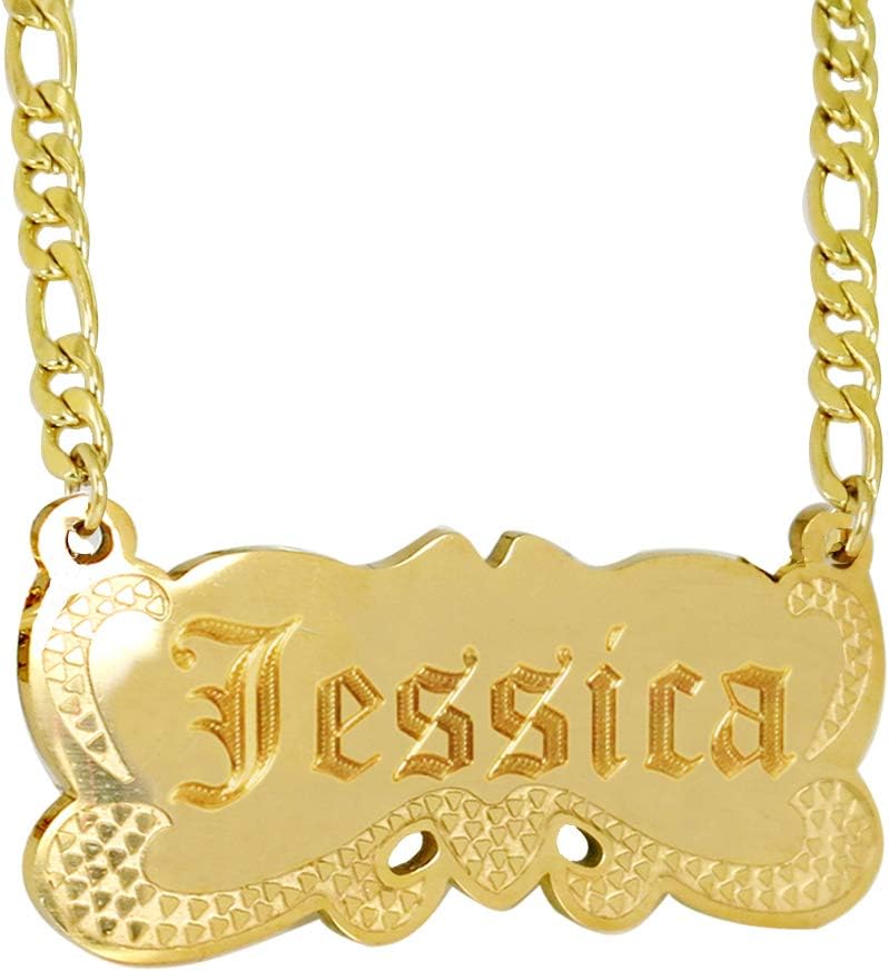 ProLuckis Handmade Personalized Name Jewelry Necklace 18k Gold Plated-Custom Made Any Name
