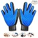 AOFITEE Pet Grooming Glove, Pet Washing Deshedding Bath Brush, Gentle Massage Tool with Enhanced Five Finger Design, Efficient Pet Hair Remover Mitts for Dogs, Cats & Horses with Long & Short Fur