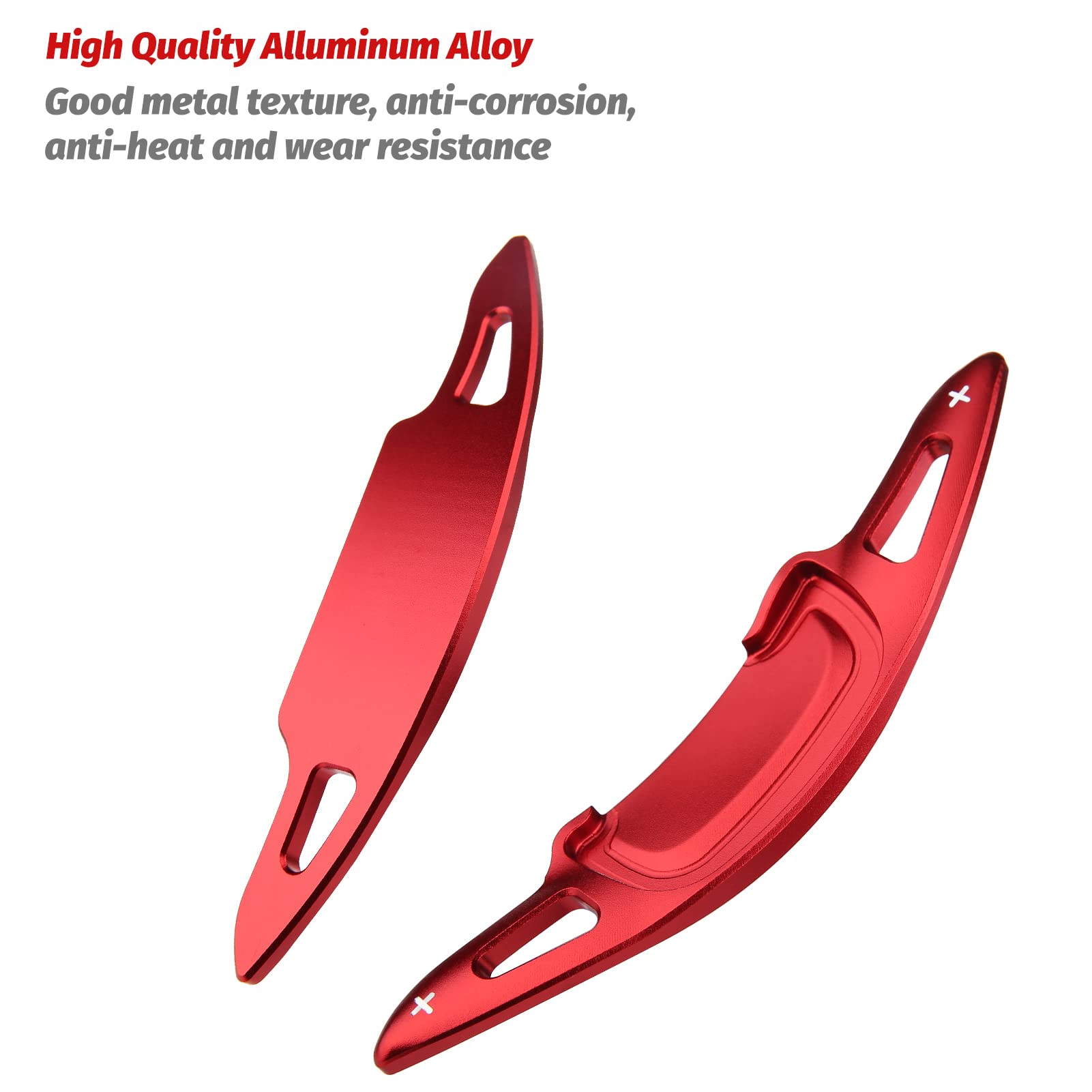 ANFOKAS for Mazda 3 CX-30 MX-30 CX-50 Accessories Sporty Car Dashboard Center Console Paddle Shifter Extension Gears Paddles Cover Trims -Red