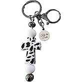 Keep the Faith Keychain Cross Purse Charm Personalized Keychain Black Gunmetal Religious Gifts
