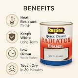 Rustins Quick Dry Radiator Enamel Satin Black 500ml view 4