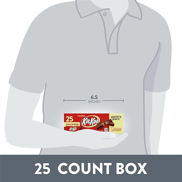 KIT KAT MILK CHOCOLATE WAFER SNACK SIZE, CANDY PANTRY PACK, 12.25 OZ (25 PIECES)