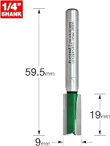 Trend Trend CraftPro Straight Router Cutter Bit 1/4 in Shank 9mm Dia view 3