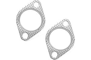 Yourkar 2 PCS Car Exhaust Gasket, 2 Inch 2-Bolt Exhaust Flange Gaskets Replacement, Standard Manifold Gaskets Made of High Temp Gasket Material, Universal Car Accessories