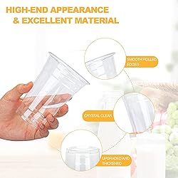 TashiBox plastic cups with lids [24 oz