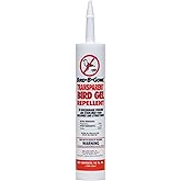 Bird B Gone Transparent Bird Gel, 10oz Tube, Sticky Bird Repellent | Deter Pigeons &amp; Starlings from Perching, For Outdoor Use on Ledges, Pipes, &amp; Signs