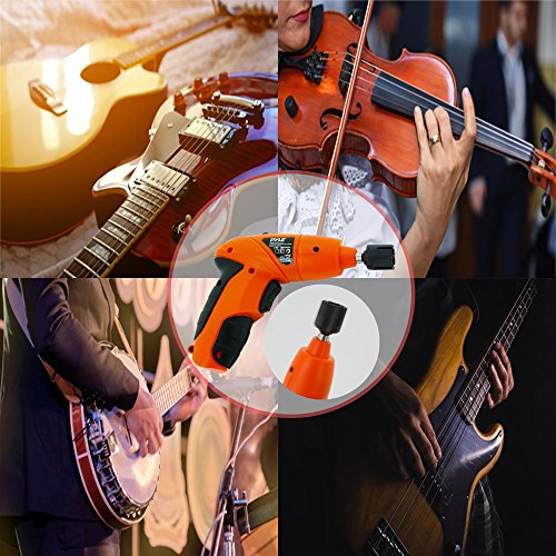 Pyle Wireless Electric Guitar String Winder - Universal Instrument String Winder Guitar Drill w/ Built-in Powered Rechargeable Battery & LED Lights, Compatible w/Virtually All Brand Models - PCBLWN41