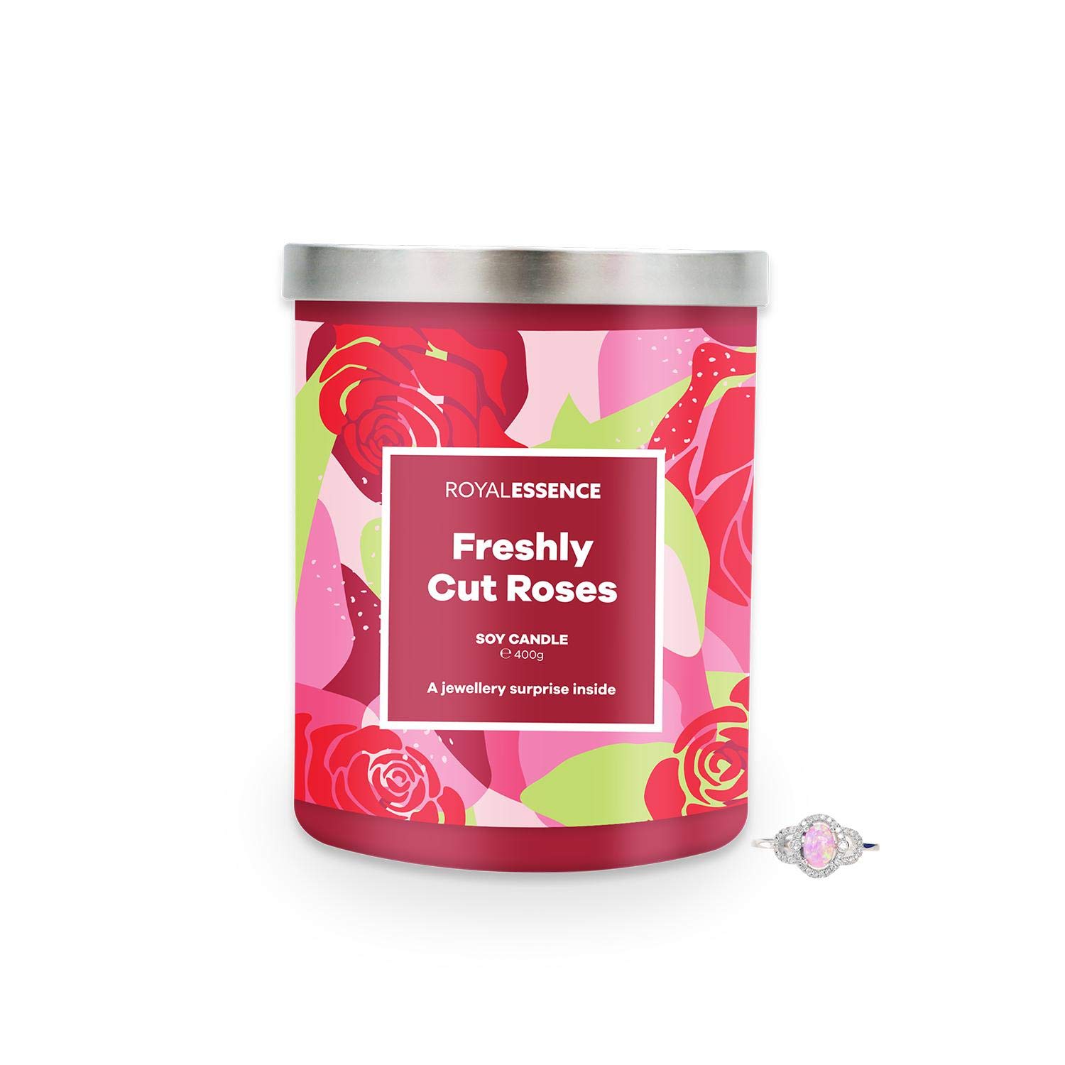 Royal Essence Freshly Cut Roses Jewellery Candle (Surprise