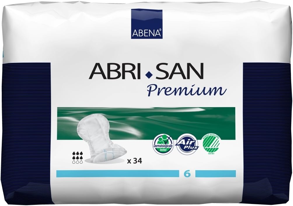 NRS Healthcare Abena Abri San Premium Pads 6 for Moderate to Heavy Incontinence - Pack 34 - Image 3