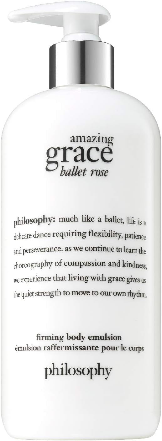 philosophy amazing grace body lotion 480ml , body moisturiser for dry skin firming body emulsion, White, 480 ml (Pack of 1)
