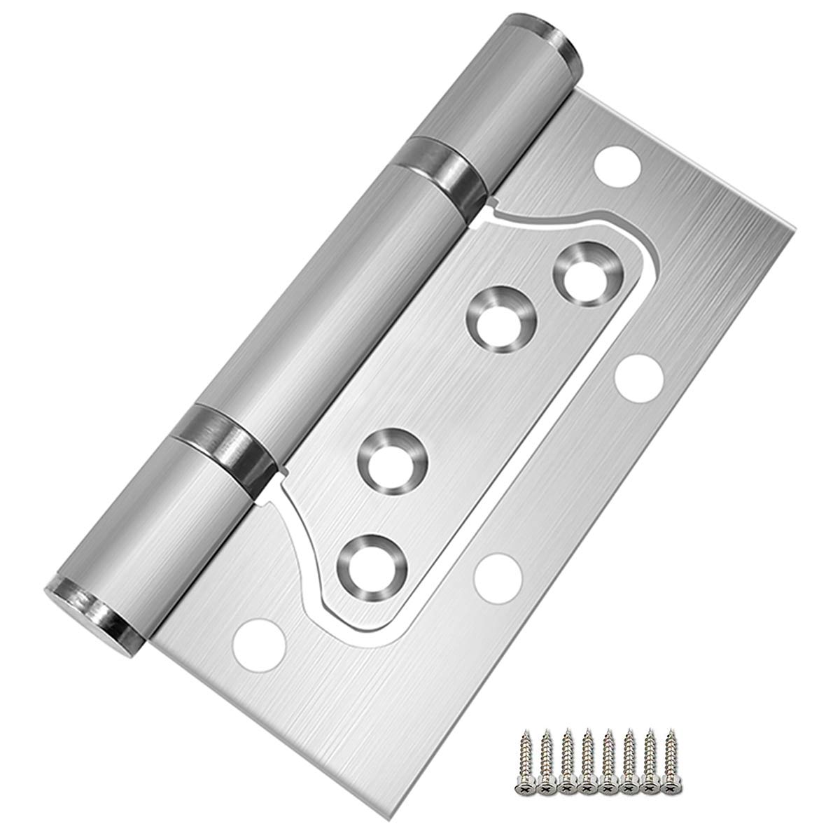 CattleyaHQ Door Hinges 2 Pieces,Stainless Hinges Ball Bearing Hinges for Home Doors,Room Door (Sliver 4 Inch 100mm)