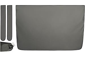 VANNCAMP Rear Door Shower Curtain for 2019-Current Mercedes-Benz Sprinter,with Side Privacy Panels,Max Door Opening Angle 270°