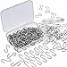 WILLBOND 150 Pieces Mini S Hooks Connectors Metal S-Shaped Wire Hook Hangers with Storage Box for DIY Crafts, Hanging Jewelry, Key Chain and Tags (22 x 8 mm)