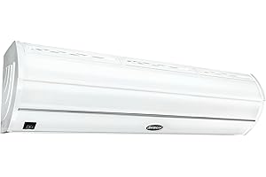 DuraSteel Wall Mounted Air Curtains for Doors Commercial - 36 Inch White Fly Fans - Super Power Over Door Fan with MS Switch - Sliding Under Door Fans to Move Air Curtain Blower Keep Flies Bugs Out