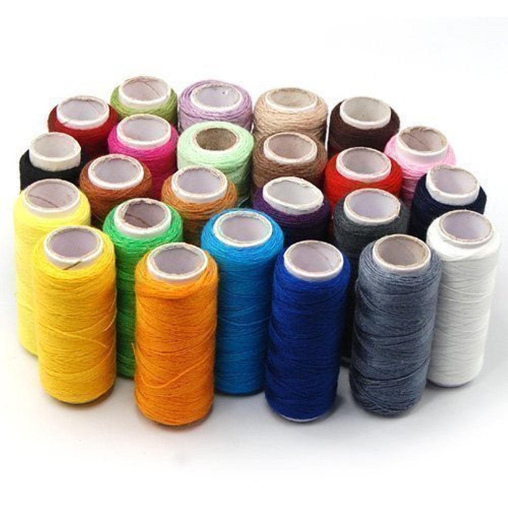 Accessotech 24 Colour Spools Sewing All Purpose 100% Pure Cotton Thread Reel