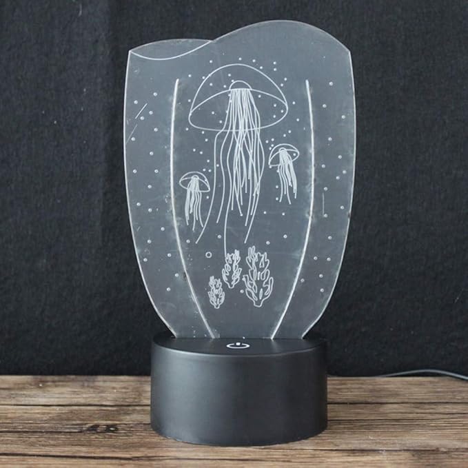 Sjsjj 3D Jellyfish Night Light, A Amazon.co.uk Lighting