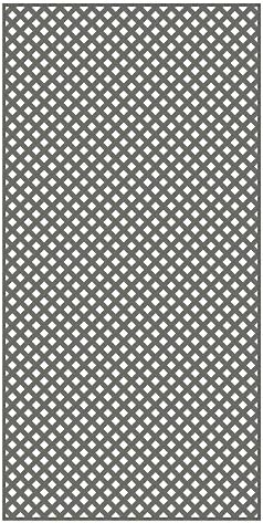 0.2 in. x 48 in. x 8 ft. Nantucket Gray Vinyl Classic Diamond Lattice (Pack of 2)