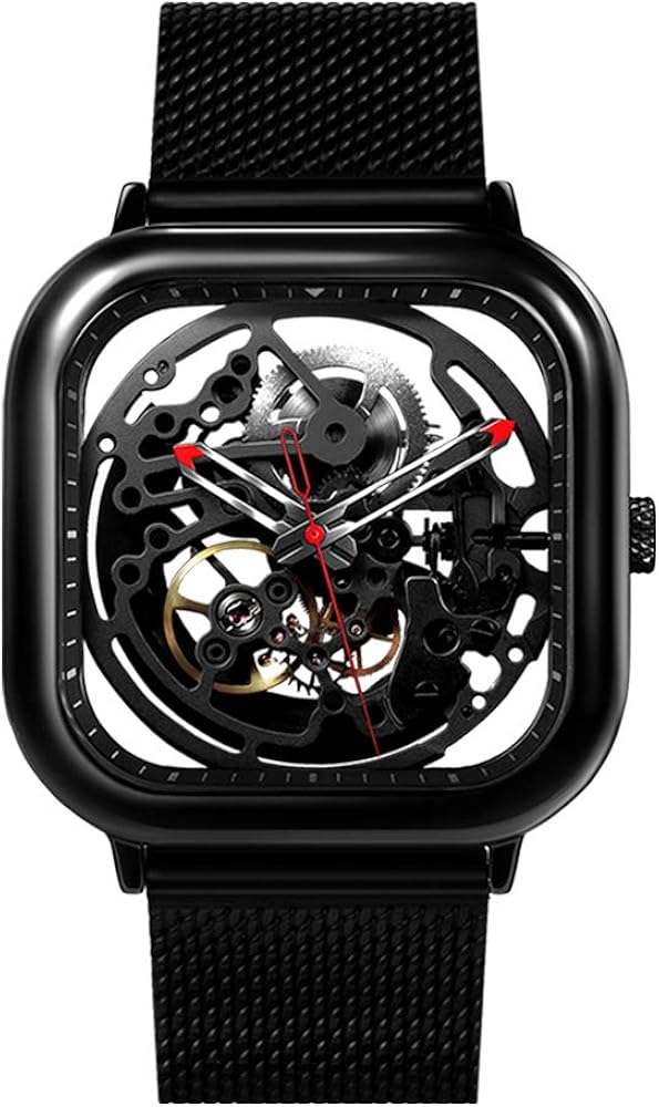 CIGA Design Full Hollow Skeleton Mechanical Wristwatch Black Amazon 