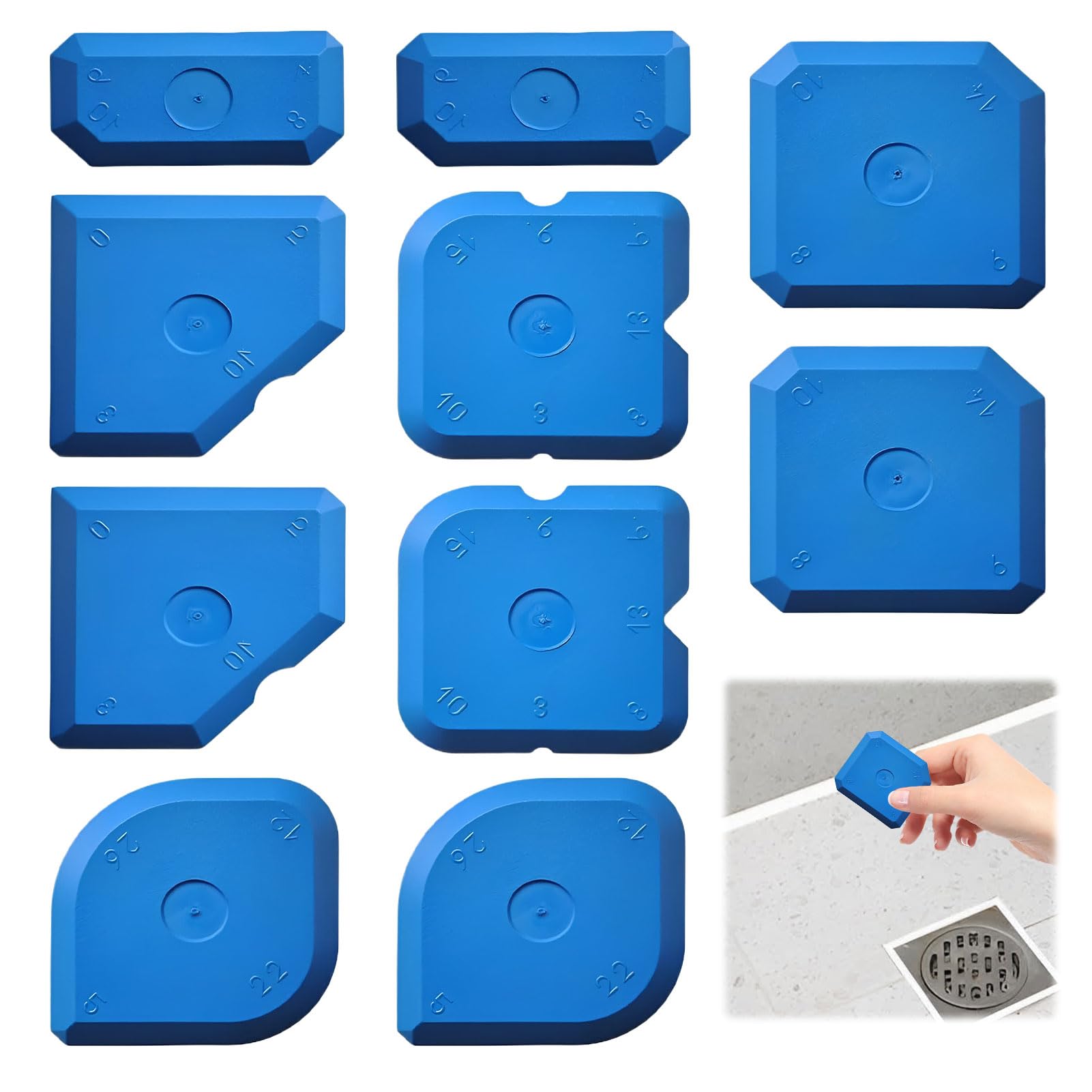 Silicone Seam Tool, 10 Pcs Reusable Silicone Sealant Applicator for Kitchen/Bathroom/Ceramic Precise Sealing