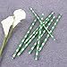 BESTOMZ 150pcs Biodegradable Paper Straws Bamboo Drinking Straws for Party Drinks Decoration