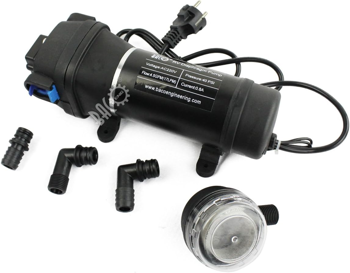 BACOENG High Pressure Self Priming Diaphragm Water Pump for Car Washing