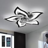 YUNLONG Ceiling Fan with Lights Remote Reversible DC Motor 6 Speeds Dim m