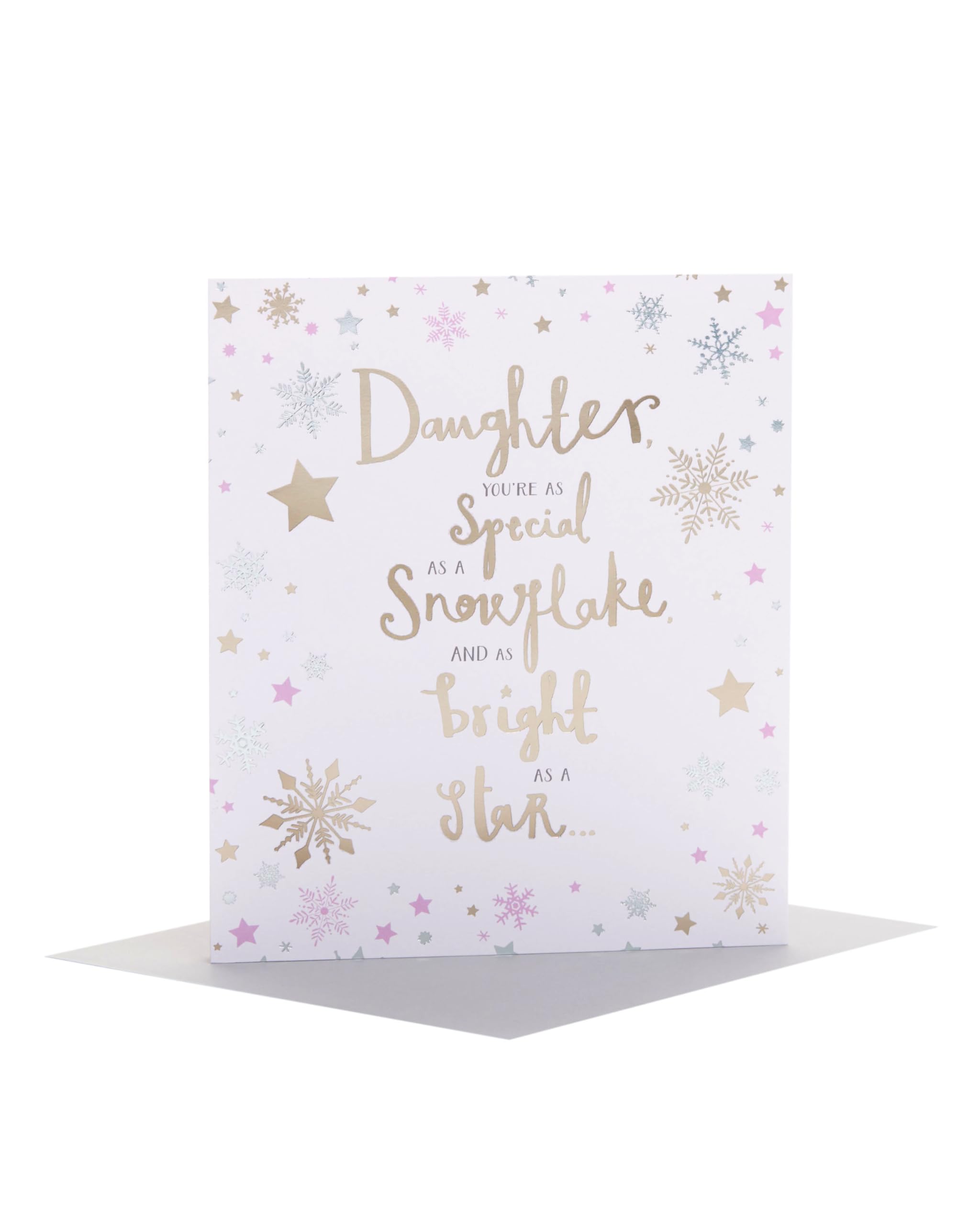 UK Greetings | Christmas Card for Daughter | Xmas Presents | Her, Girls, Women | With Envelope | 159mm x 184mm