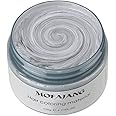NYKKOLA Unisex Hair Wax Color Dye Styling Cream Mud, Natural Hairstyle Pomade, Washable Temporary,Party Cosplay (Ash Matte Grey)