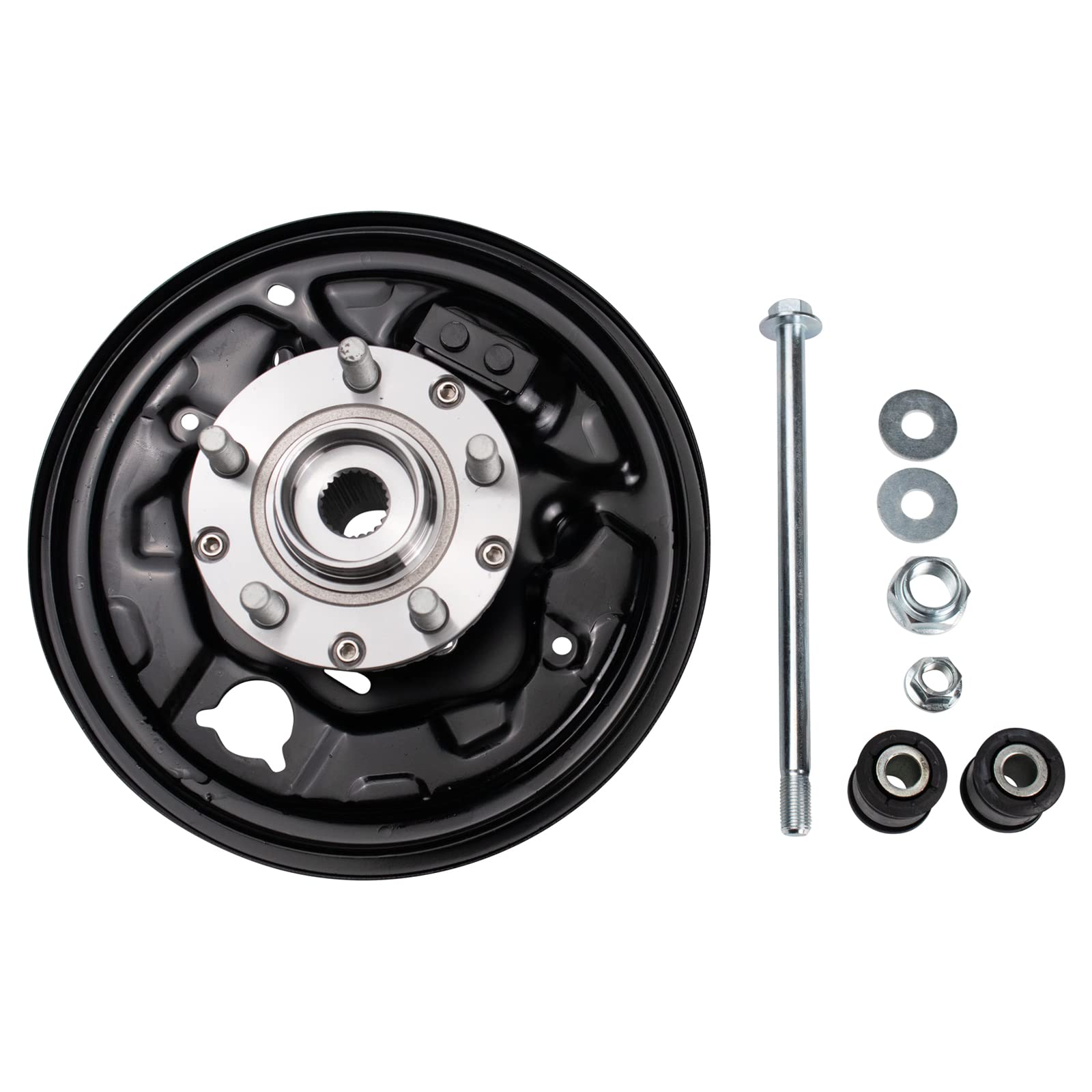 Photo 1 of ** Only back cover plates are included ** TRQ Rear Complete Wheel Hub Bearing & Steering Knuckle Assembly RH Passenger Side for 01-08 Subaru Forester with Rear Drum Brakes
