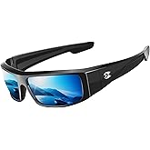 suoso Polarized Sports Sunglasses for Men: UV400 Protection Wrap Around Women Sun Glasses for Fishing Golf Running
