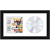 Americanflat 6.5x12 CD Frame Display Case with Shatter-Resistant Glass - Album Cover Art and CD Display Frame with Engineered Wood Molding - Brooklyn Portrait Collection - Tabletop and Wall - Black