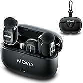 Movo NanoMic Dual Lightning Wireless Microphone for iPhone 14 and Below– Lavalier Mic for iPhone, Great for Vlogging, TikTok, Content Creation