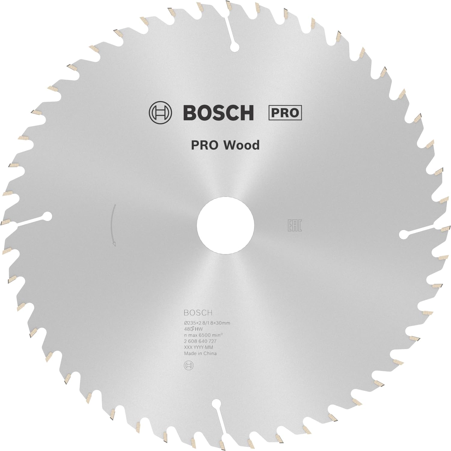 Bosch 1x PRO Wood Circular Saw Blade for Corded Hand-Held Circular Saws (for Softwood, Hardwood, Ø mm, Professional Accessory Hand-Held Circular Saw)