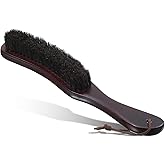 1Pcs Clothes Brush, Coat Brush with Boar Bristles for Lint & Pet Hair on Cashmere Wool Suits Hats Coats, Easy Clean Wood Handle, Gentle on Fabric