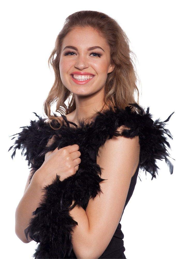 Folat 62083 Feather Boa Black 180cm