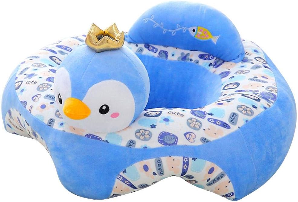 Floral Print Baby Support Seat Sofa Cover Animal Shaped Baby Learning to Sit Chair Keep Sitting Posture Comfortable for 0-12 Months Baby