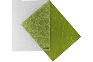 BIRABIRA Bira Craft 4.25" x 5.75" Embossing Folder, Valentine's Day Embossing Folder, Assorted Designs. (Heart)