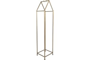 Creative Co-Op Metal House-Shaped Fire Wood Holder with Handle, Gold Finish