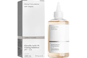 MAOBOBO 240ml Ordinary Glycolic Acid 7% Toner, Glycolic Acid 7% Toning Resurfacing Solution, Facial Exfoliation Astringe Pores, Hydrates and Reduces Skin Blemishes,Solution for Blemishes and Acne