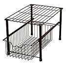 DecoBros Stackable Under Sink Cabinet Sliding Basket Organizer Drawer,Bronze