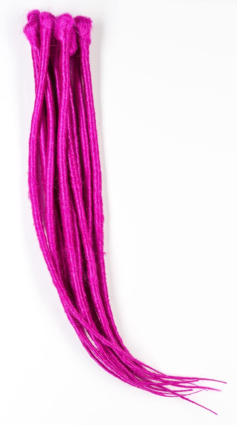 DreadLab - Synthetic Dreadlocks Backcombed Extensions 10 Pack Single Ended (Fuchsia)
