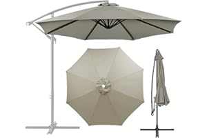 GLDDFDG Patio Umbrella Canopy, Universal Replacement Cover for 10 Feet 8- Ribs Outdoor Round Patio Market Umbrella Parasol Canopy Top Sun Shade Accessory, 300D UV Protective And Water Resistant (Topaz)